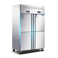 Conception antirouille de congélateur multi-portes en acier inoxydable à double température de qualité supérieure avec technologie de fraîcheur professionnelle pour un stockage prolongé de la viande