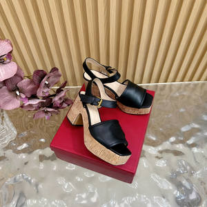 Sandalias de Plataforma con Tacón Cuadrado Grueso para Mujer, Transpirables y Cómodas, con Entresuela de Cuero Genuino, Moda de Verano - Product Image 2