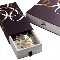 Boîte à chocolats en carton biodégradable et recyclable, boîte à truffes à compartiments, emballage en papier personnalisé pour aliments