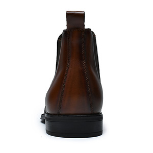 Botas <span class=keywords><strong>Chelsea</strong></span> de Media Pantorrilla de Cuero Genuino para Hombre, Estilo Casual de Otoño, Sin Cordones, Nuevo Estilo de Fábrica para Comercio Exterior - Product Image 4