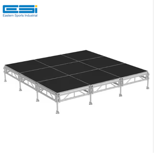 ESI Sistema de escenario de aluminio de lujo Acabado cepillado Pantallas de armazón portátiles Impermeable y resistente a los rayos UV - Product Image 1