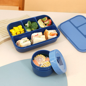 Lonchera Bento Ecológica al por Mayor con 4 Compartimentos, Portátil, de Plástico, con Contenedor de Alimentos Calentable y Bolsa para Niños y Adultos - Product Image 4