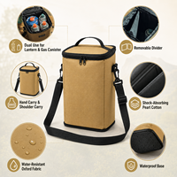 Sac de rangement portable OEM 10L en Oxford 600D pour cartouche de gaz et lanterne de camping, idéal pour la randonnée, les pique-niques et le camping