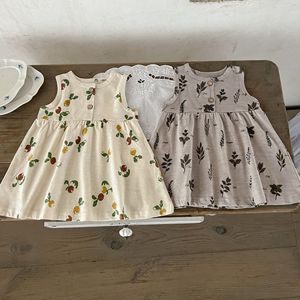 Rok rompi katun wanita, gaya Nordic musim panas baru lahir bernapas lembut kasual - Product Image 5
