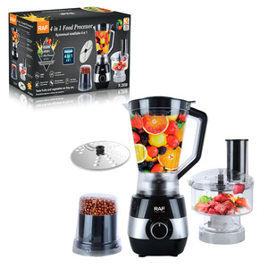 RAF Multifunction 4 in 1 Slicer Grinder Food Processor Ice Crush Maker Blender Juicers Three Cup Smoothie Blender - Product Image 1