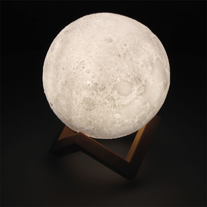 Lámpara lunar 3D, dos tonos de luz, 15 cm de diámetro, ideal para entornos relajantes y decoración nocturna. - Product Image 3