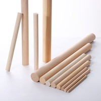 In-stock Wholesale Dongyang Woodcarving Wooden Sticks Solid Rods American-style Modern Minimalist Luxury DIY Craft Timber