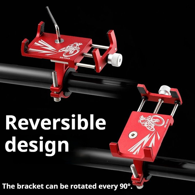CNC Aluminum Mountain Bike Phone Mount Motorcycle Bicycle Food Delivery Shockproof Fixed Navigation Cycling Phone Holder