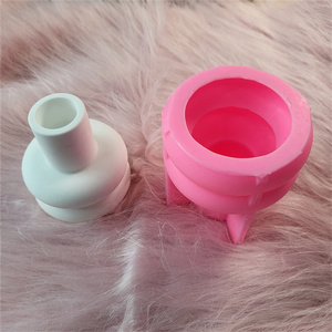 Moldes de fundición de resina hechos a mano estilo Ins moldes de silicona para portavelas de escritorio W0163 para adornos decorativos DIY y herramientas para pasteles - Product Image 2