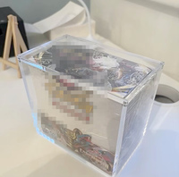 Présentoirs modernes portables en acrylique personnalisés pour boîtes de boosters de cartes à collectionner, faciles à assembler et à utiliser à domicile
