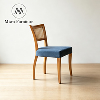 Chaises de salle à manger modernes en velours pour restaurant et café, fauteuils d'appoint rétro en bois de chêne massif pour hôtel et mariage
