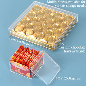 Boîte à bonbons en plastique SUNSHING, boîte à chocolat, boîte à dessert, boîte à biscuits, boîte à gâteaux, boîte à biscuits de Noël, boîte à gâteaux pour <span class=keywords><strong>Ferrero</strong></span> Rocher - Product Image 2