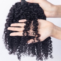 Tissage de cheveux humains bouclés crépus, Super Double Drawn, 100% Cheveux Remy vierges, cuticules alignées, naturels, doux, épais, double trame