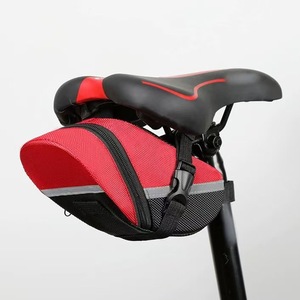 Bolsa para sillín de bicicleta, color azul, repelente al agua, con bolsillo para teléfono, almacenamiento en el asiento trasero para equipo de ciclismo - Product Image 2