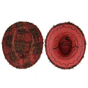 Nuevo Sombrero Vaquero Retro Estilo Americano del Oeste para Hombre y Mujer, Sombrero de Jazz con Aspecto Desgastado, Estilo Étnico, para Viajes al Aire Libre, Fiestas, Protección Solar - Product Image 4