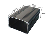 Boîtier de boîtier en aluminium extrudé personnalisé en usine boîtier d'amplificateur de puissance boîtier PCB boîtier électronique en aluminium extrudé anodisé