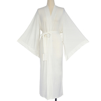 Peignoirs longs en modal personnalisés pour femmes, style kimono, confortables, couleur unie, doux, pour le sommeil et le spa, manches larges, vente en gros OEM