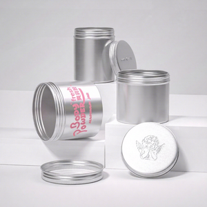 Aluminum Tins with Screw Cap for Baby After-<b>Bath</b> Powder-Environment-Friendly Dusting Powder Containers 200-300ml Custom Colors - Product Image 1