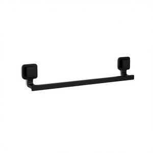 Porte-serviettes carré Kara 30 cm en métal noir pour salle de bain - Product Image 3