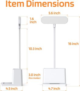 Wholesale Wholesale Foldable Wireless LED <b>Desk</b> Lamp <b>with</b> Flexible Plastic Body Cordless Battery Rechargeable Bedside Reading - Product Image 6