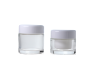 Personnalisé Unique Élégant Plusieurs couleurs 50g Pots En Verre Pour Le Visage 120ml 100ml 40ml Toner Soins De La Peau Sérum Lotion Bouteilles En Verre