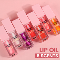 Huile à lèvres hydratante à vendre en gros, huile à lèvres volumisante vegan à étiquette privée avec pinceau, gloss à lèvres brillant, maquillage en gros