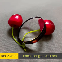 52mm Focal Length 200mm Doublet Glued Convex Lens ED Objective Lens DIY Astronomic Telescope ED Green Film