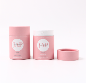 Boîte cylindrique en carton avec couvercle, estampage à chaud or, logo personnalisé, pour coffret de soins de la peau - Product Image 3