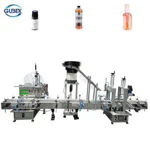 Ligne de remplissage entièrement automatique de machine de capsulage de remplissage d'eau de boisson de jus de fruit liquide de petite bouteille pour l'huile et le vin