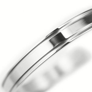 Men Big Round Stainless Steel Straight <b>Cuff</b> Metal Blank Girl <b>Silver</b> Fine Jewelry Bangle <b>Silver</b> Blank Link <b>Bracelet</b> for Women - Product Image 2