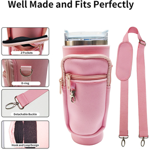 Sarung Botol Air Terisolasi dengan Logo Kustom, Tas Pembawa <span class=keywords><strong>Tumbler</strong></span>, Selongsong Gelas Neoprene, Tas Pembawa <span class=keywords><strong>Tumbler</strong></span> 40oz dengan Kantong Ponsel - Product Image 4