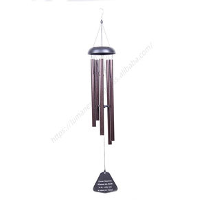 Campanas de Viento Decorativas para el Hogar E146, Tubos de Aluminio de 36 Pulgadas, Personalizables con Palabras, Decoración Colgante para Exteriores, Campanas de Viento Conmemorativas - Product Image 1