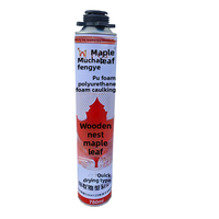 Colle mousse polyuréthane monocomposant MU CHAO FENG YE A51 750ml pour la construction, les portes, les fenêtres et la menuiserie architecturale