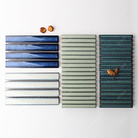 Mosaïque de carreaux en céramique émaillée pour salle de bain, douche, cuisine, crédence murale, style Stackbond, Strip Kitkat, Finger Tiles, prix usine Foshan, vente chaude