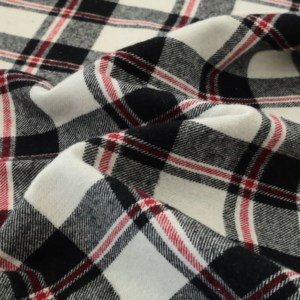 Camicia a quadri bianca tinta in filo di cotone tessuto di flanella leggero con motivo a quadri rivestiti - Product Image 5