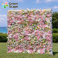 Panneaux muraux de fleurs artificielles réalistes en soie pour la décoration intérieure