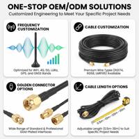 Antenne magnétique 4G LTE GSM quadri-bande avec câble 3M et connecteur SMA mâle, 690-2700 MHz