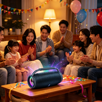 Enceinte Bluetooth RGB d'extérieur, enceinte colonne portable étanche avec micro pour fêtes et maison