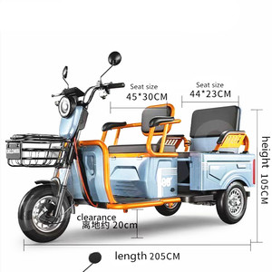 <span class=keywords><strong>Triciclo</strong></span> Eléctrico de Pasajeros de Alta Calidad, 1000 Vatios, Triciclos Eléctricos de Tres Ruedas para Adultos - Product Image 2