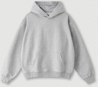 Sudaderas con capucha de tela de rizo de manga larga 445GSM personalizadas de gran tamaño y alta calidad, diseño de logotipo propio, Sudadera con capucha colorida para hombre