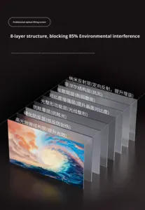 Écran de projection pliable à cadre fixe Fscreen Aura Series 120 pouces Fresnel ALR pour <span class=keywords><strong>projecteur</strong></span> UST comme Aetherion Home Theater 8K - Product Image 2