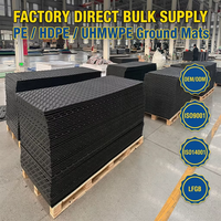 Tapis routiers texturés en HDPE haute résistance 4x8, logo personnalisé pris en charge, tapis de sol en HDPE écologiques 4x8, 100 tonnes