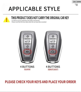 Étui de protection pour clé de voiture Geely Coolray X6 X7 EX7 2024 Geometry C Emgrand UV GT GC9 Starray Accessoires Porte-clés - Product Image 6