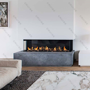 Caminetto <span class=keywords><strong>a</strong></span> <span class=keywords><strong>Gas</strong></span> CRUISE 68 Pollici 1016x720x380mm in Metallo e Vetro su 3 Lati con Fiamma Naturale <span class=keywords><strong>a</strong></span> <span class=keywords><strong>Gas</strong></span> LPG/LNG e Telecomando - Product Image 4