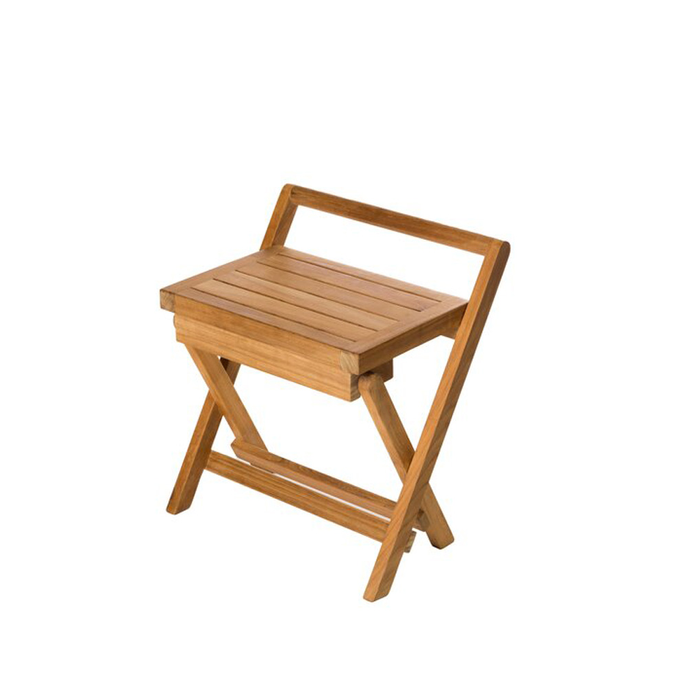 Доступный образец, оптовая продажа, бамбуковый стул для ванной комнаты, складной стул для дома