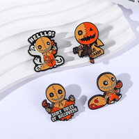 Films d'horreur Trickr Treat Épingles en émail Sams Règles de Halloween Citrouille Sucette Broches Lapel Badge Bijoux Cadeaux pour les amis
