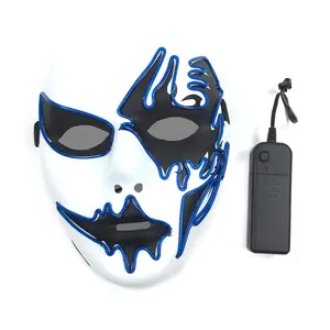 Cadılar bayramı EL tel DJ parti festivali maskeleri kostüm LED maske tasfiye film Cosplay kostüm malzemeleri karanlık kafatası maskeleri