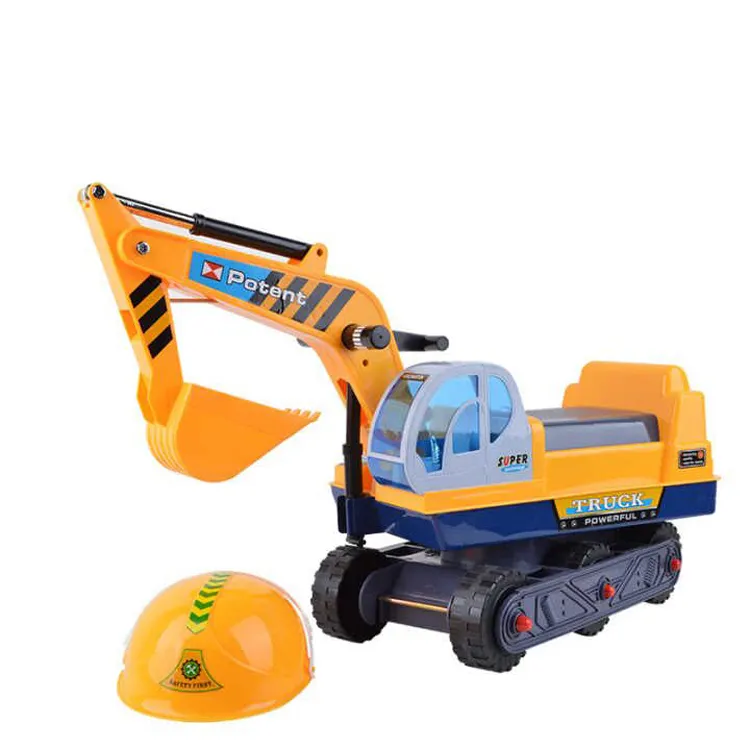 Pretend Play Construction Truck Toy Excavator Digger Cart Ride on Car for Kids
