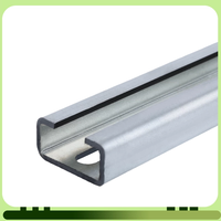 Rail de montage solaire en acier inoxydable 304, profilé en C, avec pince de fixation pour tube, rail coulissant, support de montage photovoltaïque 2mm