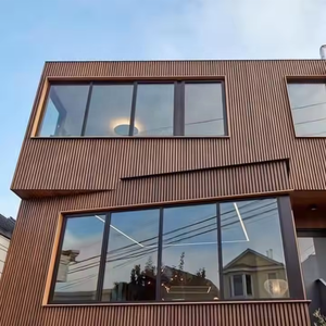 Kết cấu gỗ chất lượng cao và Mô hình màu đen bên ngoài bức tường Ốp bên ngoài trang trí nhà siding WPC tấm Tường Ngoài Trời - Product Image 6